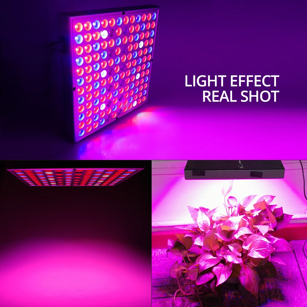 Полный спектр 35W 65W LED Grow Light 85 265V UV IR панель светильников растительный Свет 75 144