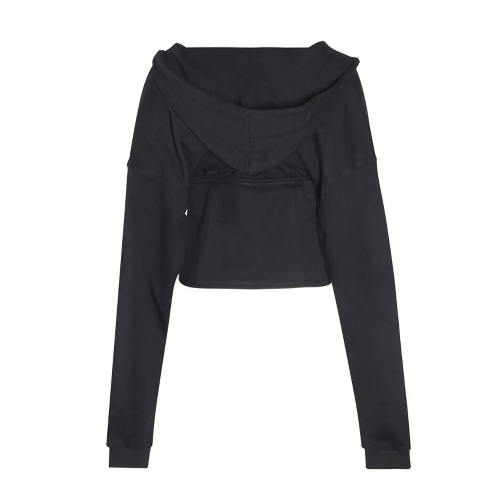 

Women Gothic Hoodies Black Slim Corset Hooded Long Sleeve Hoodie Women Casual Spring Autumn Outwear Patchwork Streetwear New