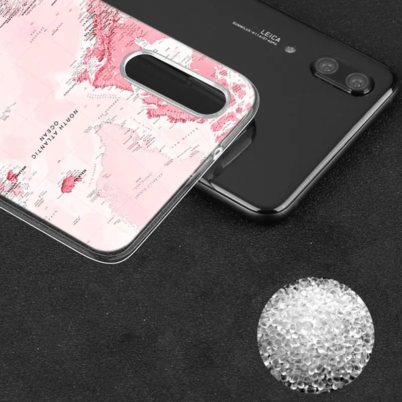 Силиконовый чехол World Map Travel Airplane для Huawei P30 P20 Pro P10 P9 P8 Lite 2017 P Smart Z Plus 2019 NOVA 3 3i 5i 5 5Pro |