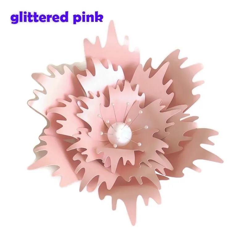 Плотные розовые бумажные цветы для творчества 20 см Декорации свадебных торжеств