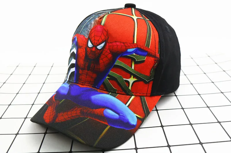 1 39 цветов, шапки для маленьких мальчиков и девочек, SPIDER-MAN хлопковая детская бейсбольная кепка с вышитыми героями мультфильмов, Кепка в стиле хип-хоп для мальчиков и девочек, бейсболка - Цвет: 1