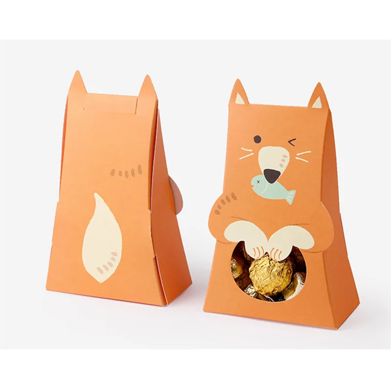 5 шт./лот коробка для конфет с милым кроликом из мультфильма подарочные пакеты