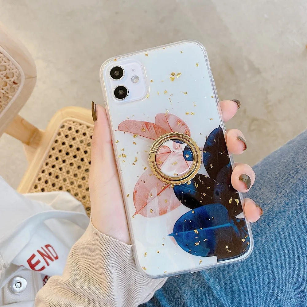 

Sequin flower phone shell for iPhone 11 SE 2020 Pro X XS Max XR mobile phone cover 7 8 plus fashion anti-fall protective cover