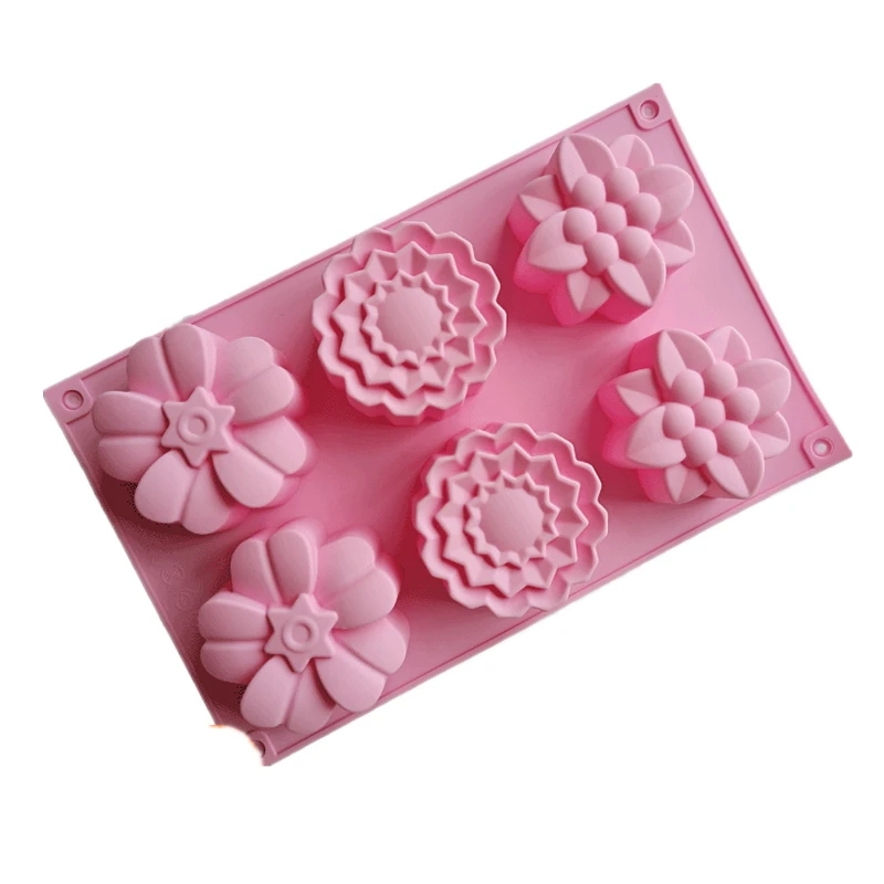 Силиконовые формы для мыла 6 ячеек самостоятельного изготовления тортов кексов