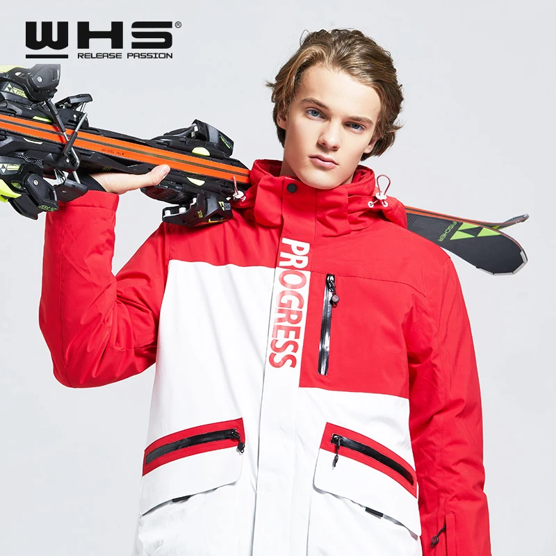 Новая мужская уличная Лыжная куртка WHS водонепроницаемая Earm Dnow одежда для