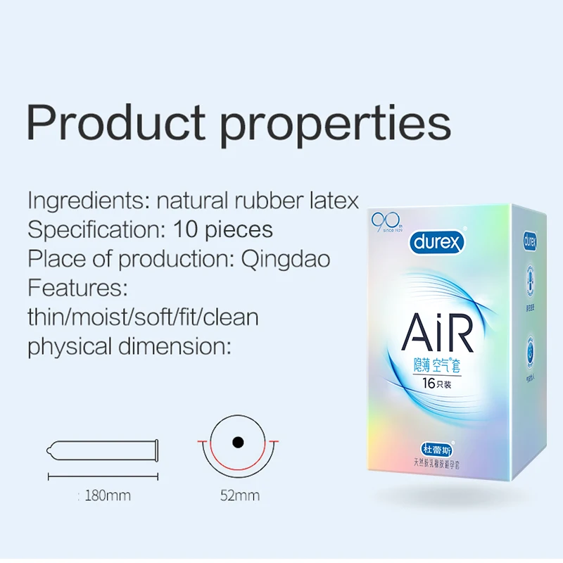 Ультратонкие невидимые латексные презервативы Durex из натурального латекса |