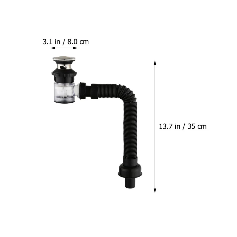

1Pc Practical Stainless Steel Drainer Deodorization Drain Pipe Drainer (Black)