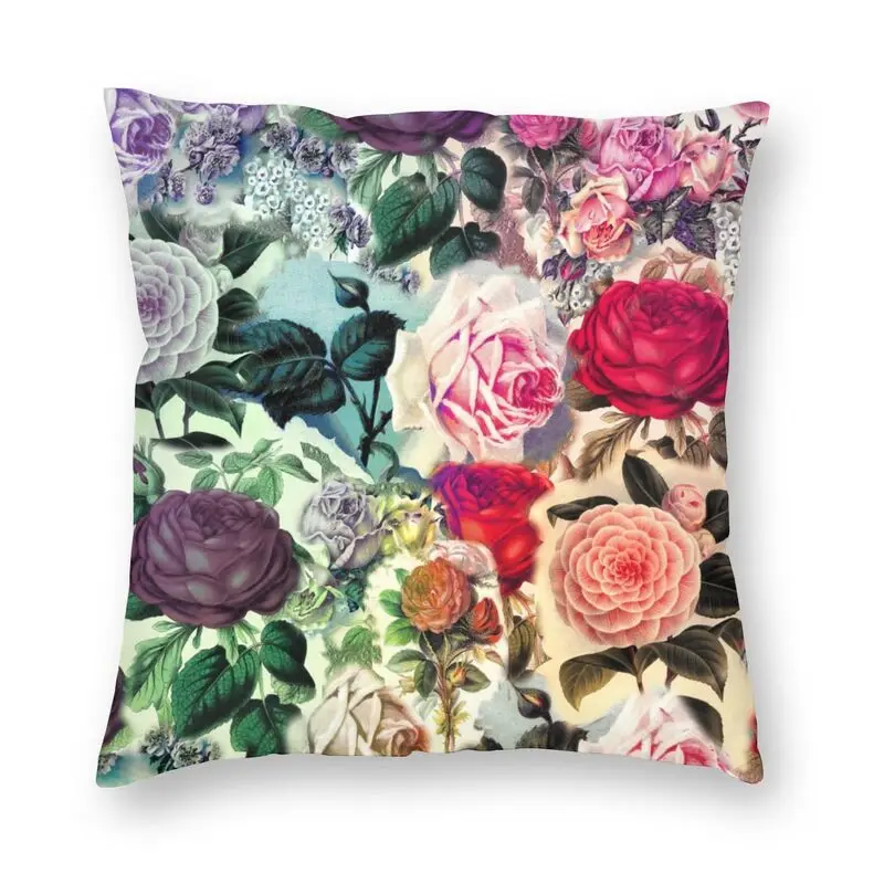 Винтажный чехол для подушки с растительным цветочным рисунком украшение дивана