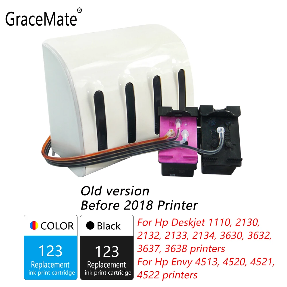 GraceMate 123 СНПЧ чернила для принтера Hp 1110 2130 2132 2133 2134 3630 3632 3637 3638 3830 4513 4520 4521 4522|Система