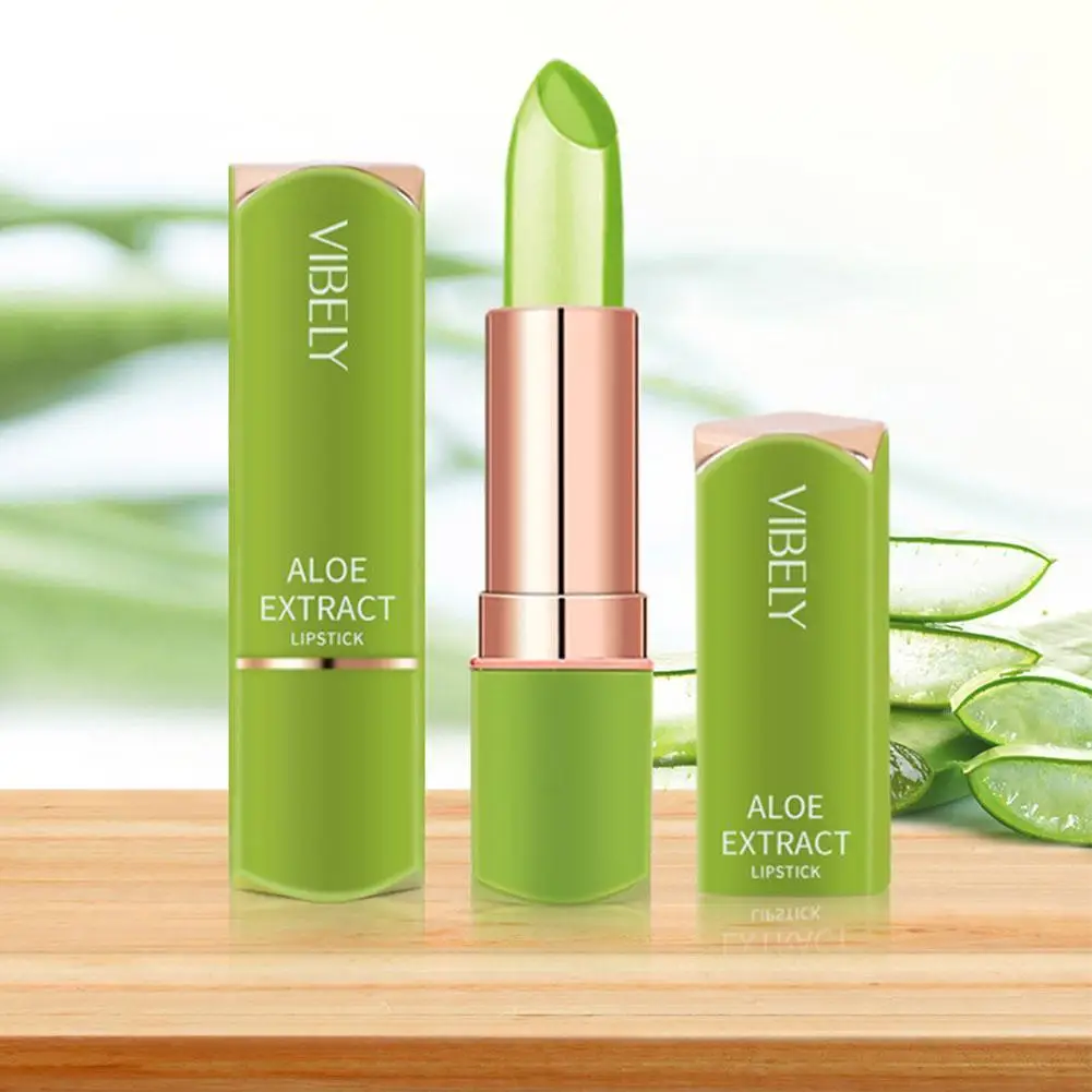 

Seven Styles Aloe Vera Lip Balm Lip Gloss Moisturizing Warm Feeling Color Changing Jelly Lipstick Long Warm Color Lip Makeup