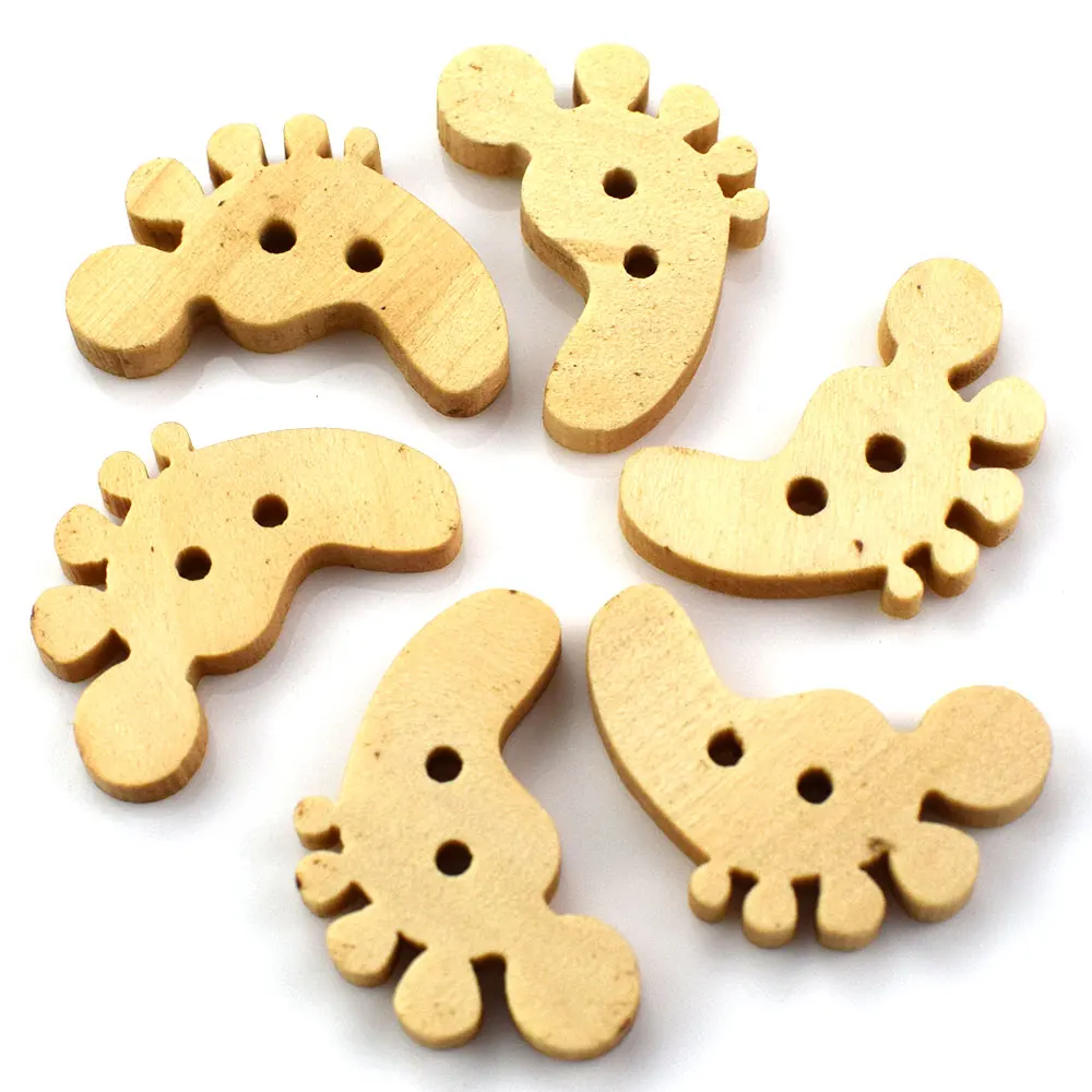 500 шт. деревянные пуговицы для ступней | Дом и сад