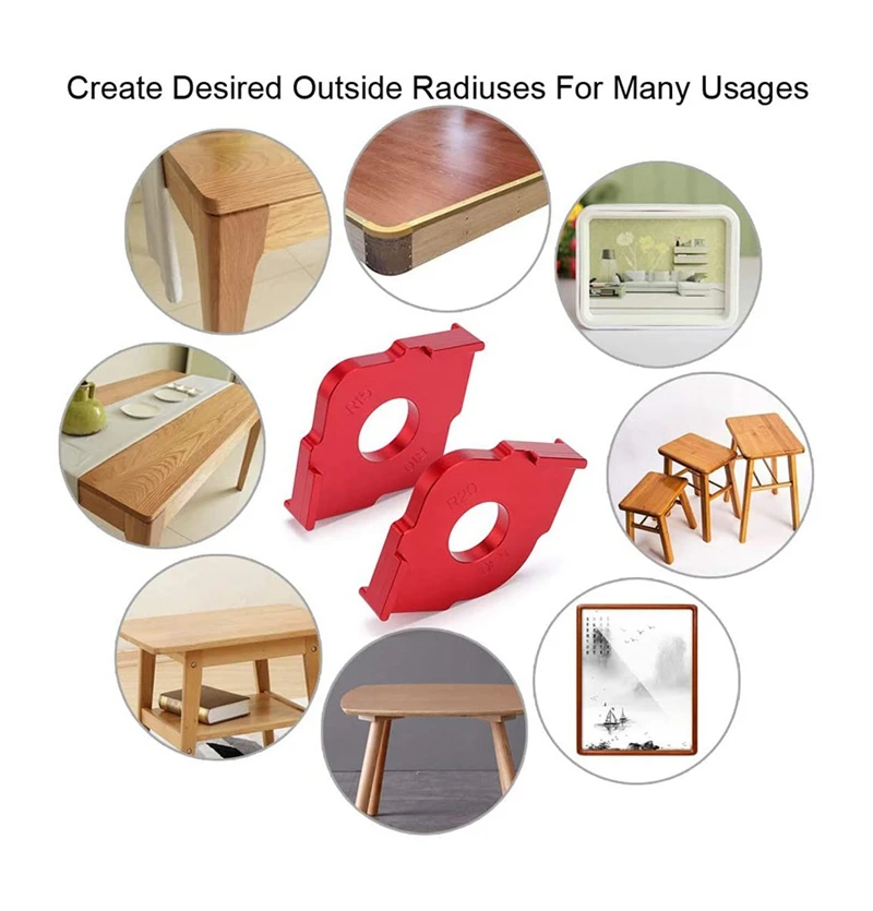 Деревообработка обрезки радиус джиг маршрутизатор шаблоны алюминиевый сплав