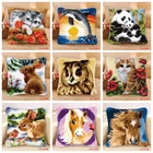 Мультфильм животных ковер в форме кошки подушки с вышивкой Knooppakket набор для рукоделия крюк с защелкой подушки Кнопка посылка knoopkussen наборы для ухода за кожей