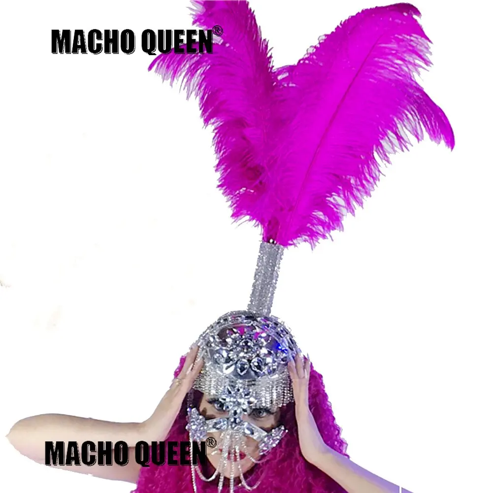 Головной убор gogo с изображением танцовщицы перьев головной горящий мужской