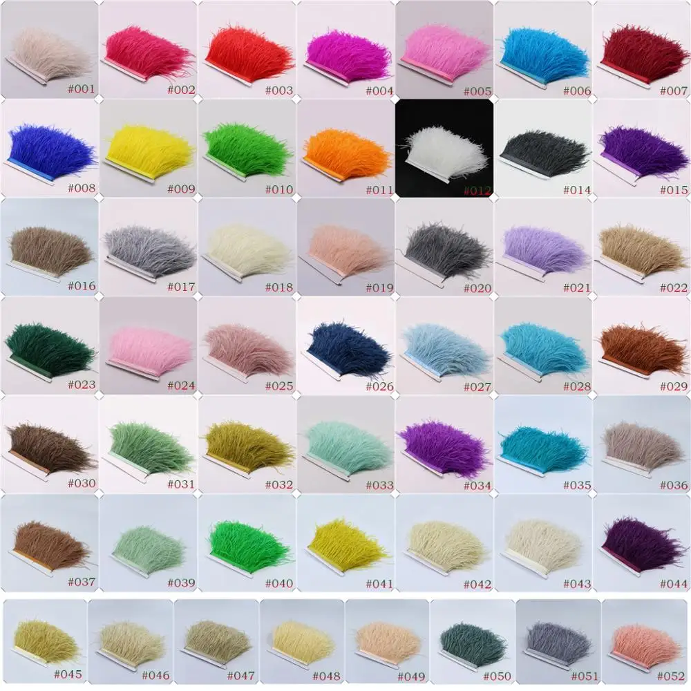 

Wholesale 10ply Ostrich Feathers Boa Feather White ostrich for Crafts Plume shawl wedding Dress making decoration 0.5M 1M 2M