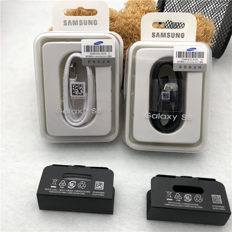 SAMSUNG 1 M/1,2 M USB 3,1 type C адаптивный кабель для быстрой зарядки линии передачи данных для Galaxy S8 S9 S10 Plus Note 8 9 10 A5 A7