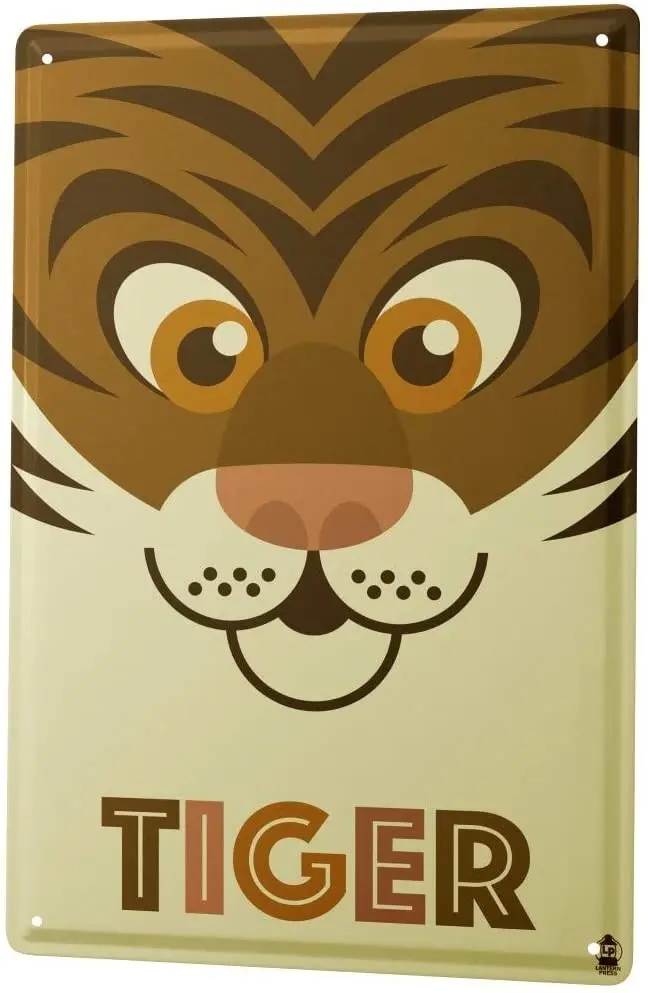 

SINCE 2004 tin Plate Kitchen Tiger Head