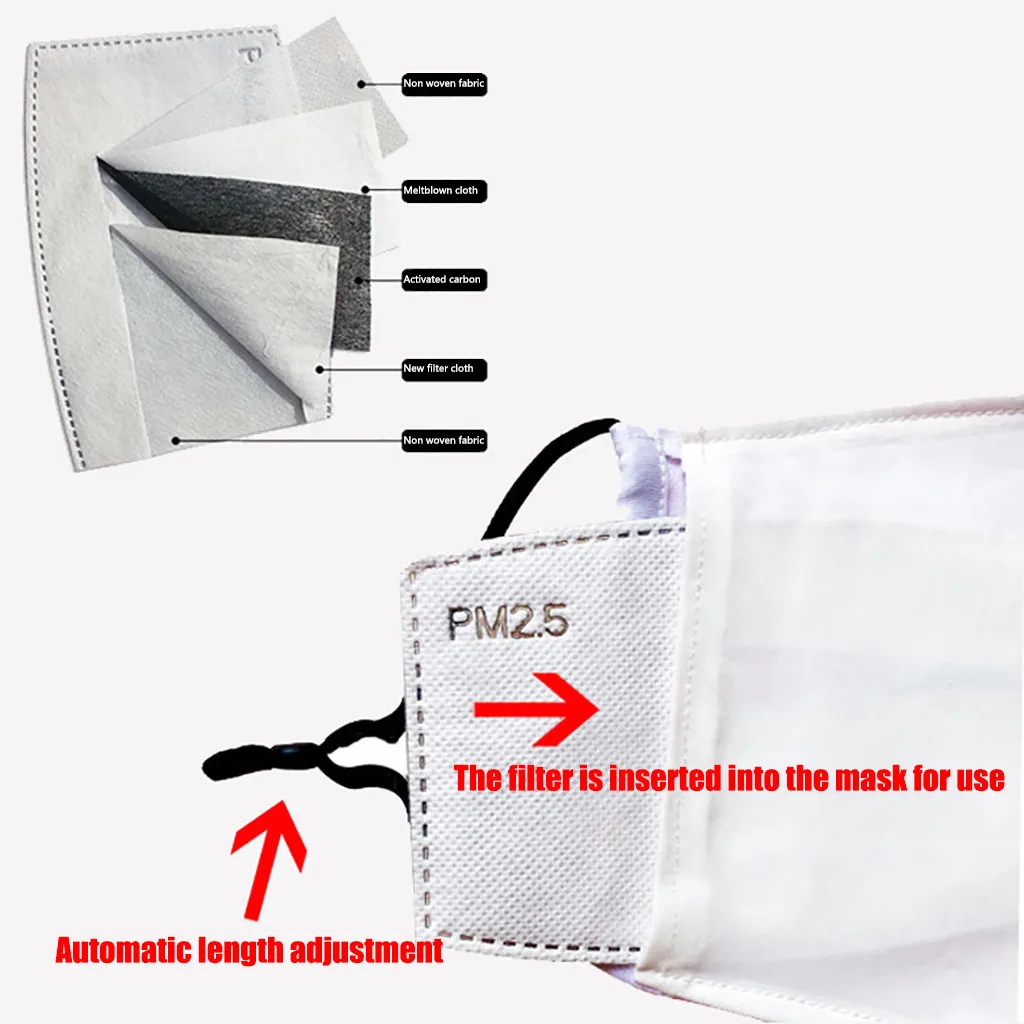 

Christmas Masks Print Childrens Cute Pattern Breathable Multi-Purpose Face Cover Reusable Washable Adjustable Earloop Face mask