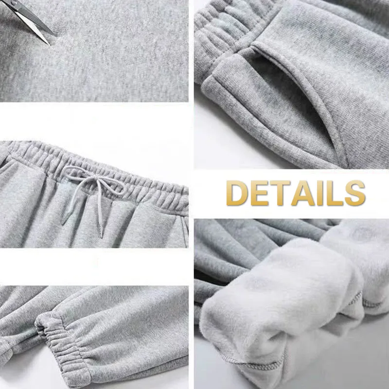 

Women Casual Pants Plus Size 5XL Solid Simple Daily Harem Trousers with Velvet Female All-match Korean Style Basic Drawstring