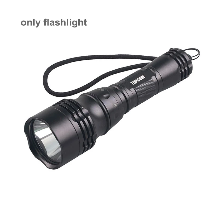 only flashlight TMWT Водонепроницаемый Дайвинг факел 2000LM CREE XM-L2 T6 LED холодный белый свет фонарик с 18650 Батарея - Испускаемый цвет: only flashlight