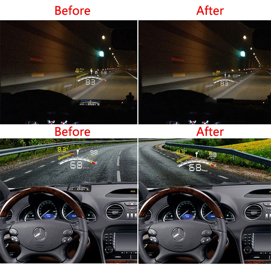 Защитный светильник льный кронштейн HUD 5 дюйма для ASH-4C ASH-4E X3 W02 F4 | Автомобили и