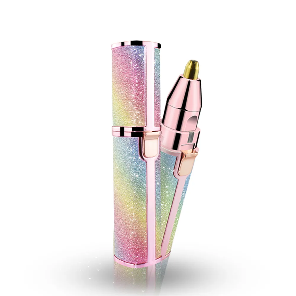 

Mini Eyebrow Trimmer Pen for Women Lipstick Brows Epilator EyeBrows Epilator Trimmer Razor 2-in-1 Instant Painless Makeup Device