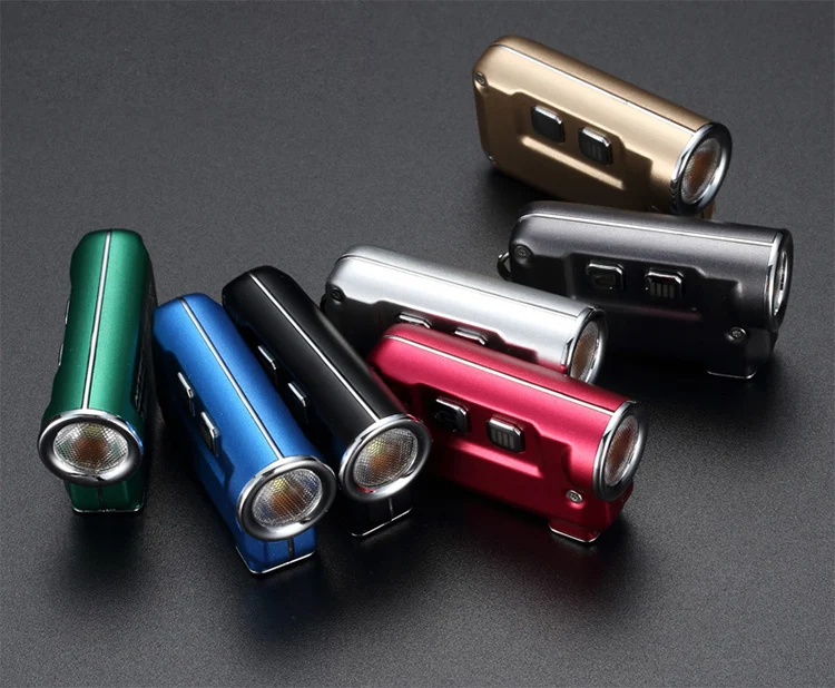 Перезаряжаемый стальной светодиодный мини брелок Nitecore TINI SS USB TINISS с разъемом Micro