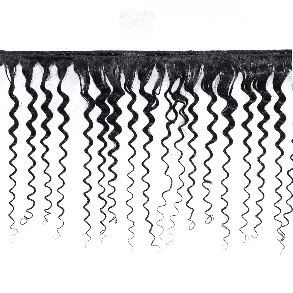 Индийские пучки волос с закрытием афро кудрявые человеческие волосы не-Реми |