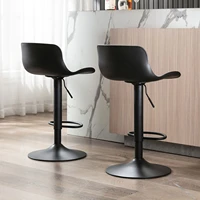 europe retro style height adjustable bar chair with footrest backrest swivel bar stool counter coffee pub chair barstool