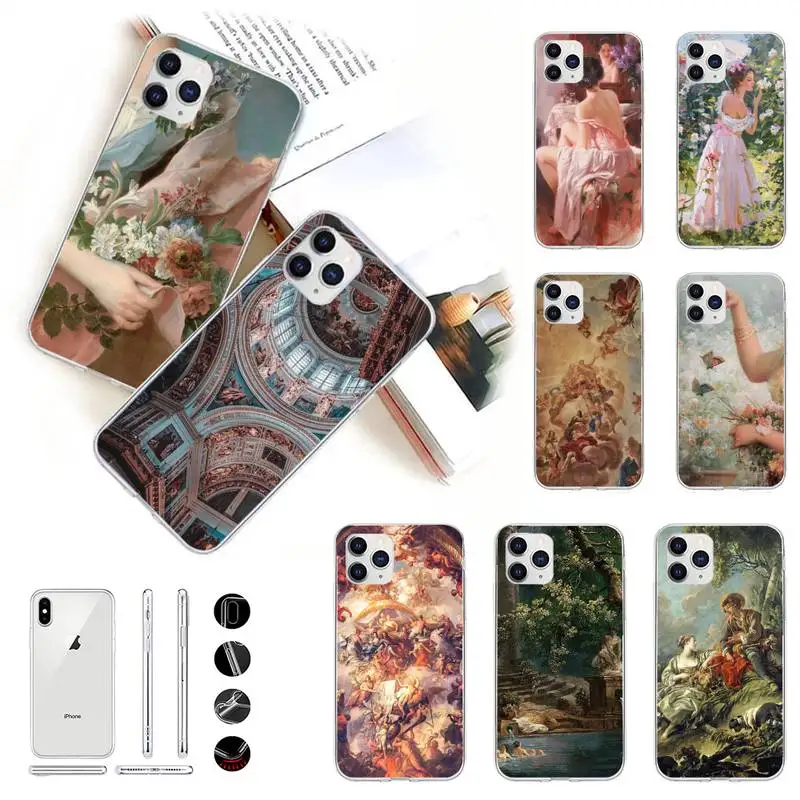 

Renaissance art Painting Phone Case for iPhone 11 12 13 mini pro XS MAX 8 7 6 6S Plus X 5S SE 2020 XR case