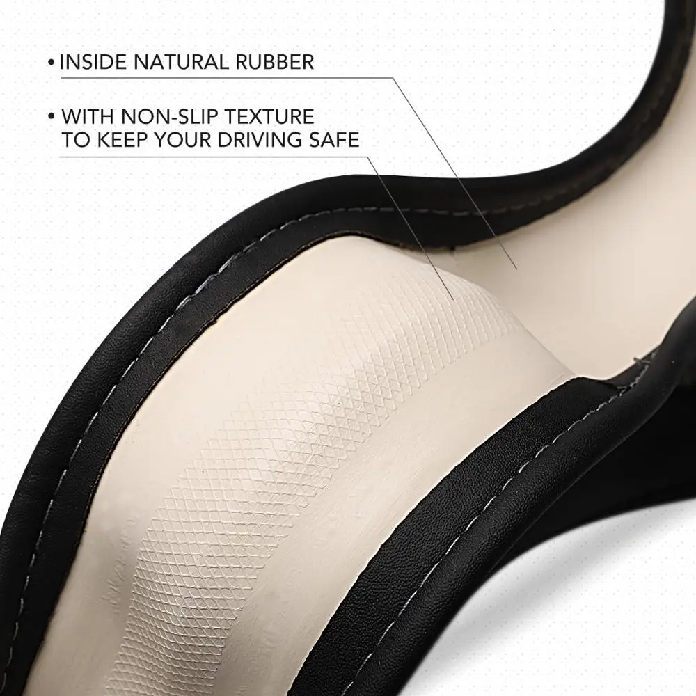 Чехол для руля автомобиля 38 см универсальный кожаный чехол со стразами