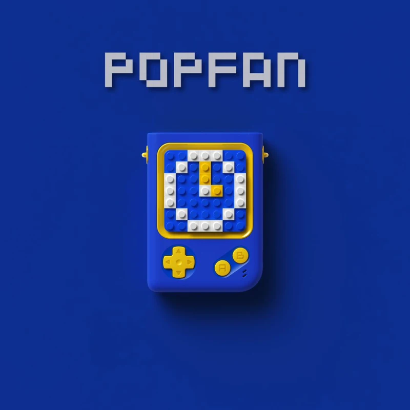 

Desktop 1800 MA Portable Lazy Sports Fans Mini Fan Creative Children's Hanging Neck Fan Small Fan DIY Building Block Puzzle