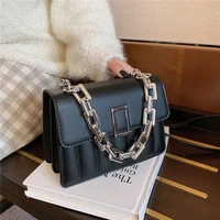thick acrylic chain bags for women 2021 fashion small square bag with stitching design simple shoulder bag premium messenger bag