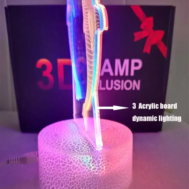 Flower Night Light Rose Lotus 3D Romantic Lamp USB LED 3 Colors Dynamic For Bedroom Decor Holiday Valentine's Day Sweet Gifts |