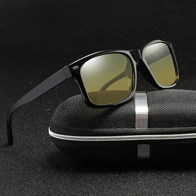 

Polarized Day Night Vision TAC Sunglasses Polaroid Men Women Goggles Square sun Glasses UV400 Driver Night Driving Sun Glasses