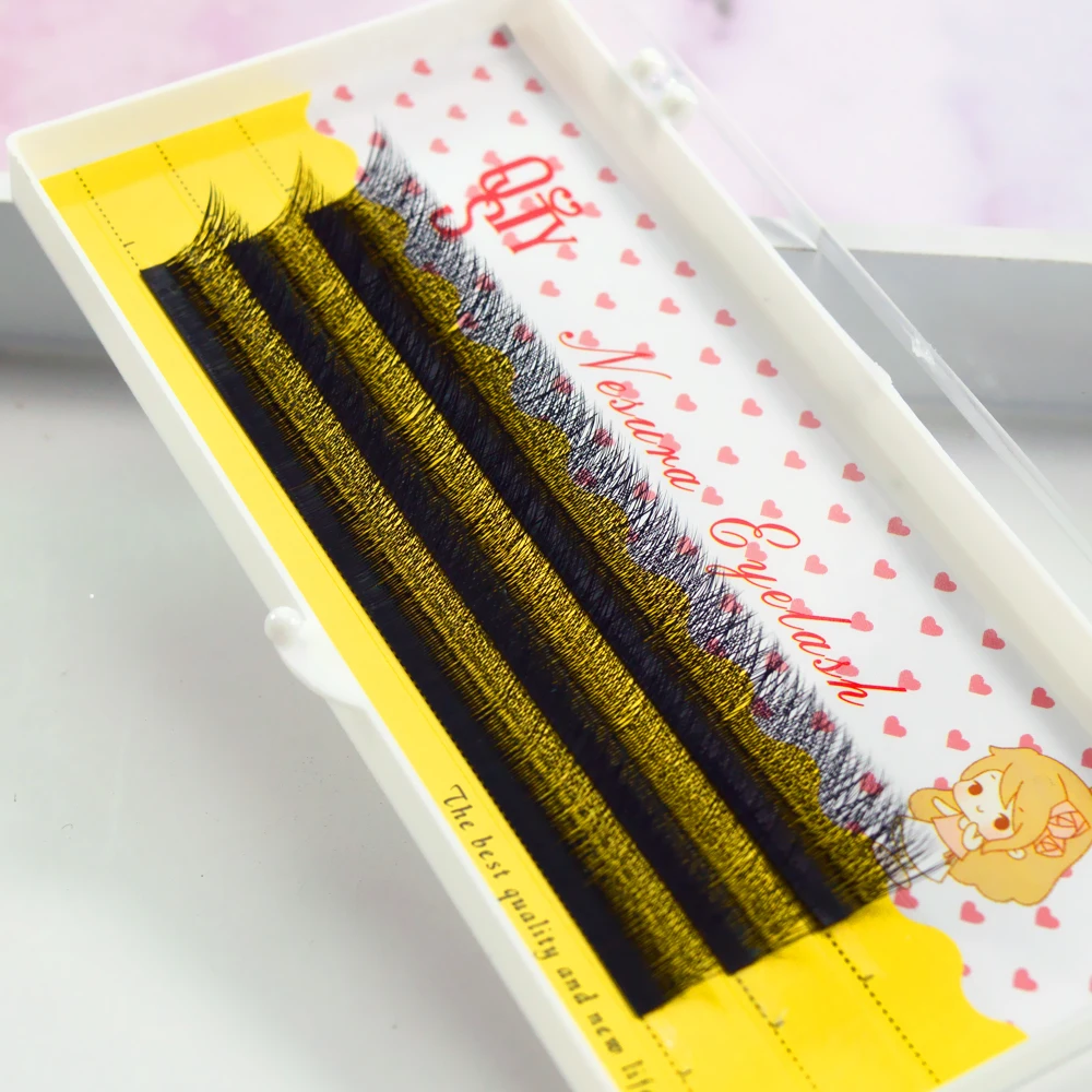 

QSTY High Quality Clover Graft Eyelashes 3D Beauty Eyelash extensions Mink False lashes Professional Individual makeup