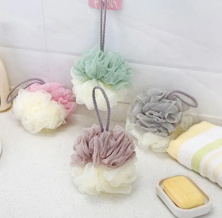 

1 шт. для ванной мяч/губка/цветок мягкий массаж средства ухода за кожей мыть пузырь мяч большой цветок в ванной сетки