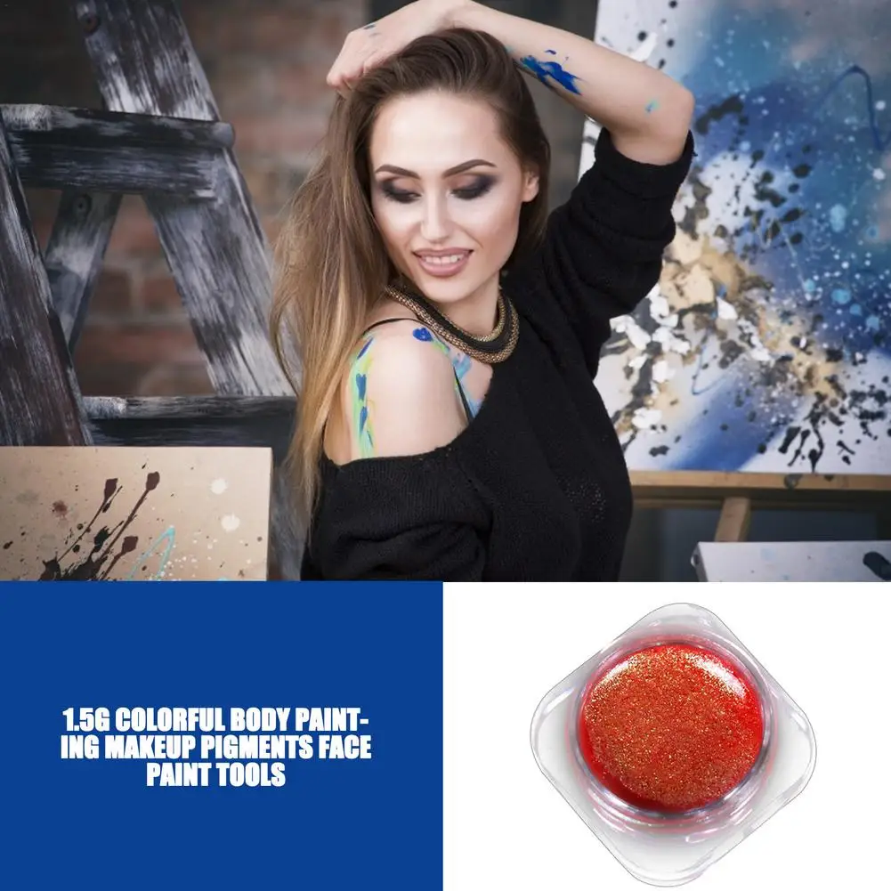 

Three Colors Face Body Paint Water-Based Halloween Party Ball Game Fan Fancy Body Art Makeup Pigment Body Painting Beauty Makeup
