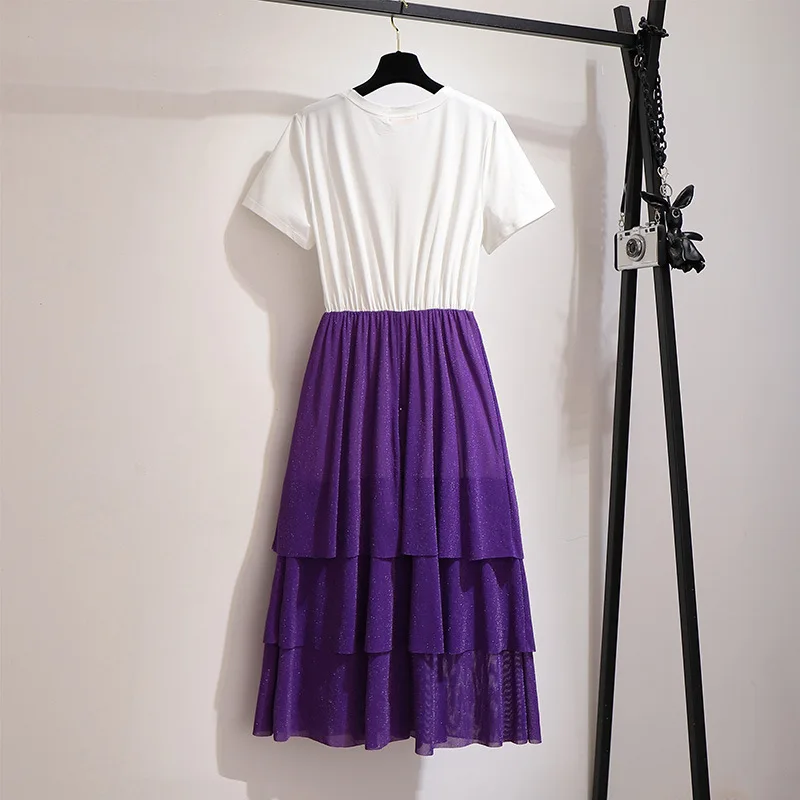 2021 летнее платье размера плюс длинное для женщин большой свободного покроя с