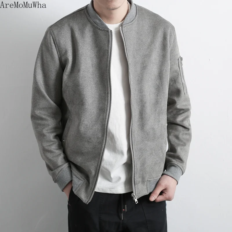 Мужская бейсбольная куртка aremuwha простая тонкая Толстая в японском стиле
