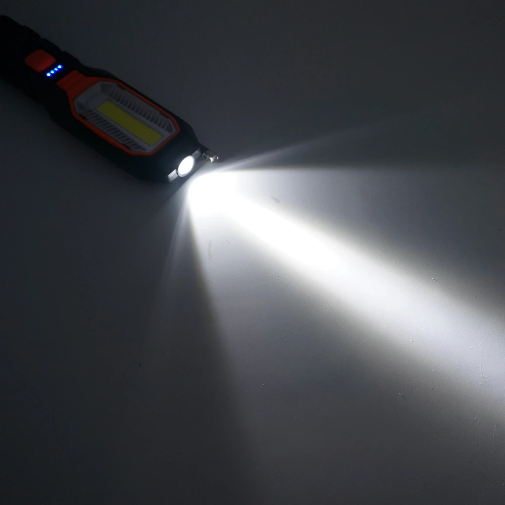 

1000Lm LED COB Worklight USB Rechargeable Working Flexible Magnetic Inspection Lamp Emergency Flashlight Repair Light