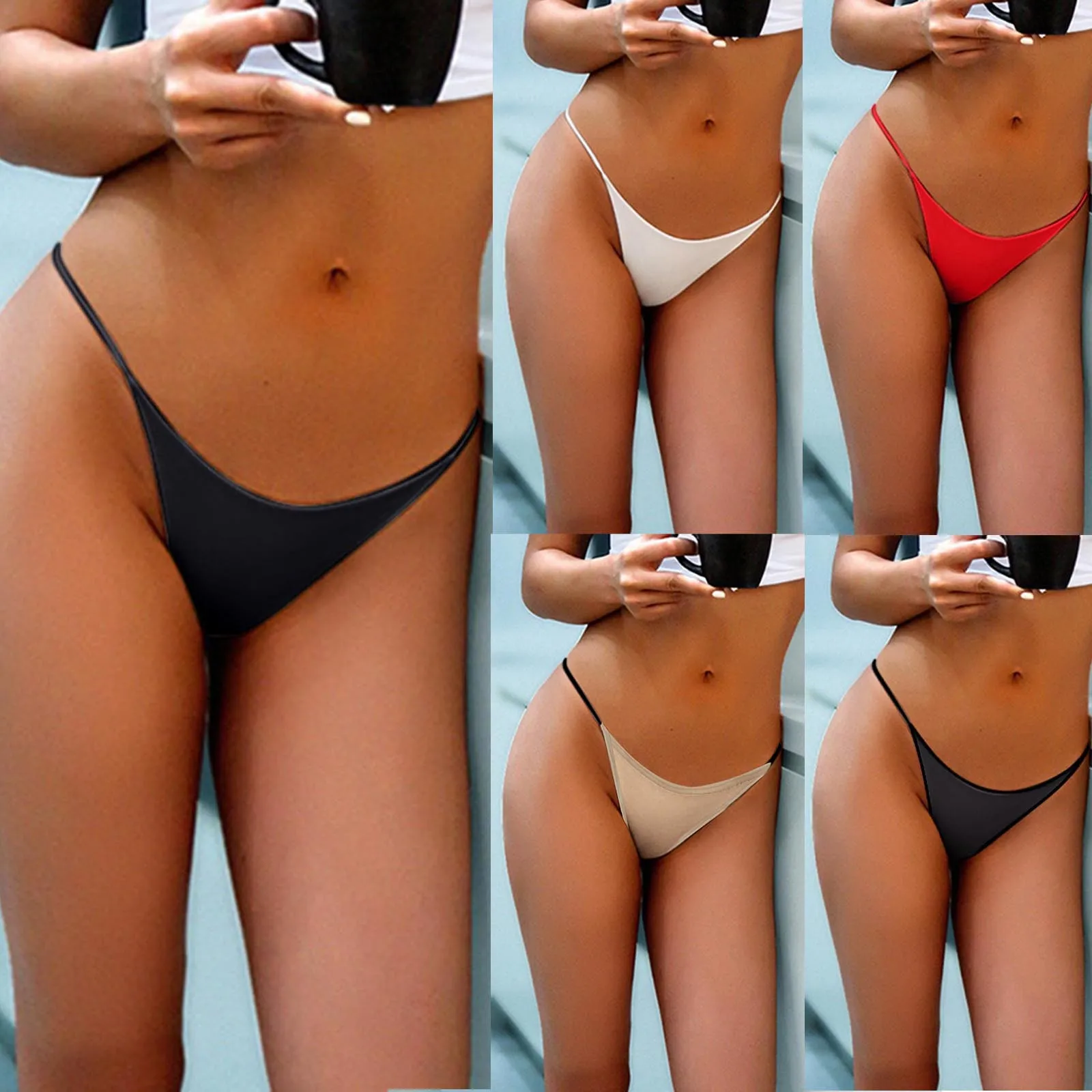 

Women's Panties Sexy Lingerie Thongs G-string Women's Underwear Briefs Basic Elastic Comfortable Sexy Solid Colorprint Thong
