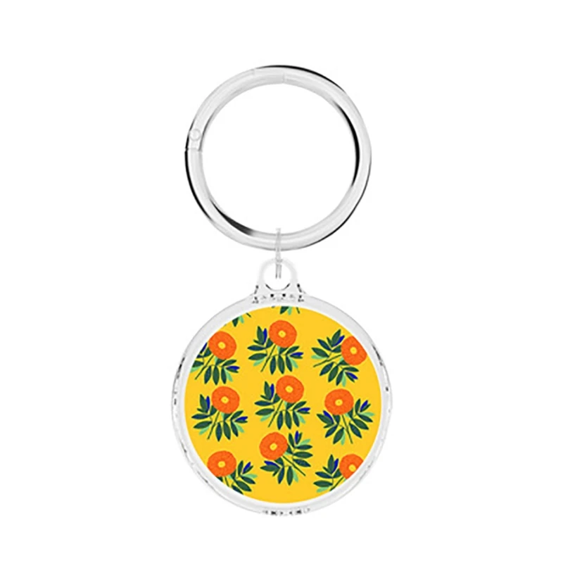 

H9EB Silicone Case for AirTag Phone Finder Transparent Tracker Anti-Scratch Protective Skin Cover with Keychain