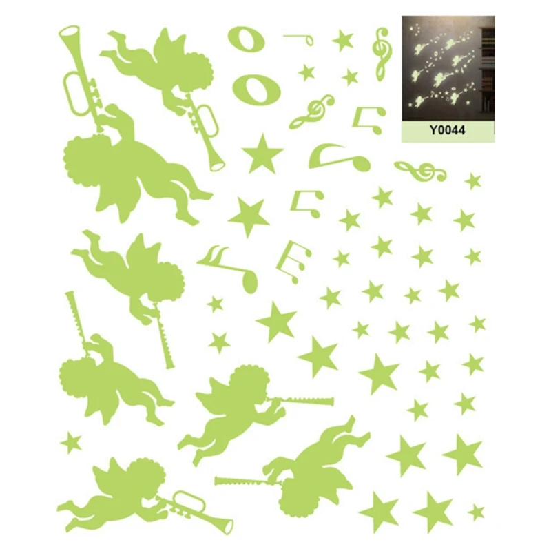 

Luminous Stickers In The Dark, Luminous Little Angel DIY Murals