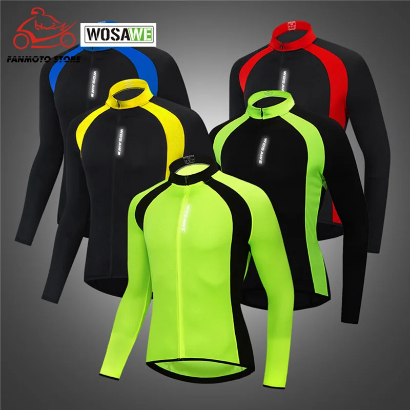 WOSAWE мотоциклетные куртки майки для велоспорта сетчатые дышащие Pro Team Mtb с длинным