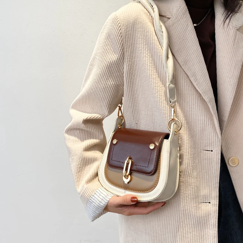 

Explosive 2021 Spring New Trendy Atmosphere Foreigner Style Crossbody Senior Sense Of Fashion Women'S Single Shoulder Saddlebag