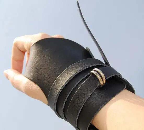 Длинные кожаные перчатки ветра для выступлений в стиле панк корейский стиль |