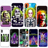 horror movies beetlejuice mobile shell cool phone case xs 12 11 pro max 13 mini for iphone x xr 10 6 7 8 plus 6s 5 se hard cover