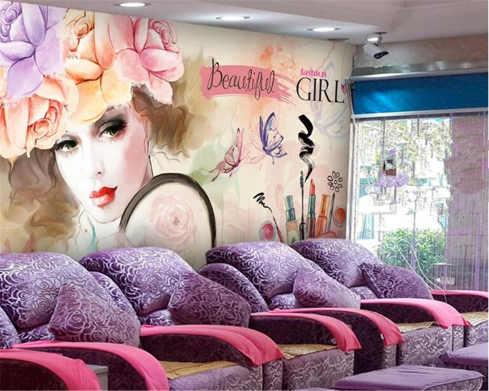 Модные декоративные обои Diantu акварельные для салона красоты ногтей новые