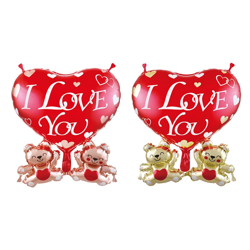 11Pcs/Set Love Foil Balloon Anniversary Wedding Valentines Day Party Decoration Letter Heart Balls Supplies |
